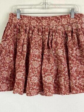 Dusty rose floral mini skirt